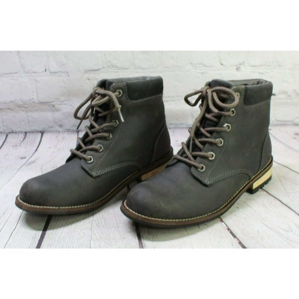 Kodiak Jaya Black Leather Lace Up Waterproof Slip Resistant Ankle Boots Size 7.5 - Picture 2 of 9
